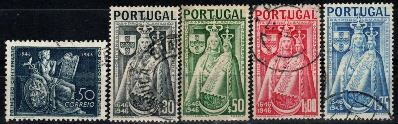 Portugal #670-74 F-VF Used  CV $4.10 (A514)