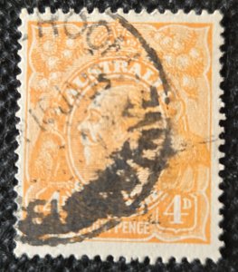 Australia, 1914-24, George V, #31, orange 4p, used, SCV$5.50