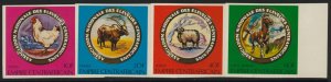 Central African Republic 387-9,C211 Imperf MNH Horse, Cow, Sheep