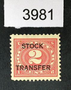 US STAMPS # RD2 REVENUE UNUSED NO GUM CAT. $ LOT #3981