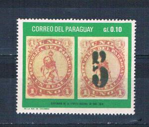 Paraguay 1089 Unused Stamps on stamps 1968 (P0309)+