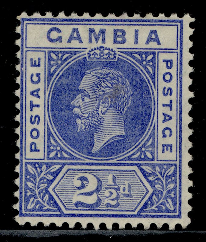 GAMBIA GV SG90a, 2½d bright-blue, LH MINT.