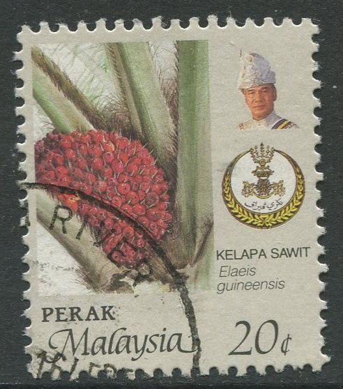 STAMP STATION PERTH Perak #165 Sultan Idris Shah Flowers Used 1986