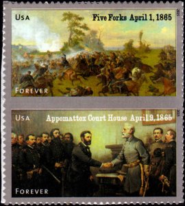Scott 4980-4981 2015 Civil War MNH Pair
