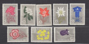 J39798, JL Stamps 1957 romania set mnh #1161-8 flowers