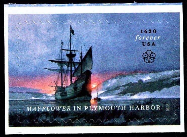 US 5524 MNH VF/XF 55 Cent Mayflower in Plymouth Harbor