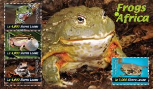 Sierra Leone - Frogs - 4 Stamp  Sheet SIE1112H