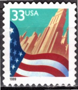 USA; 1999: Sc. # 3278:  Used Perf. 11 on 2, 3 or 4 sides  Single Stamp