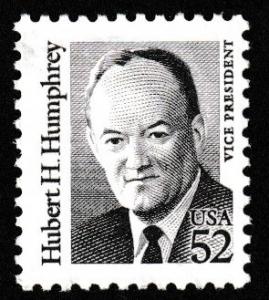 SC# 2189a - (52c) - Hubert Humphrey, shiny gum, MNH single