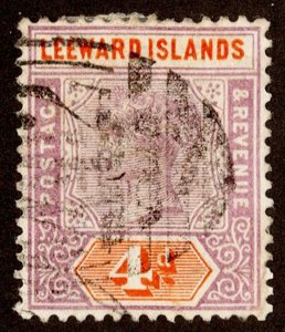 Leeward Islands Scott 4 Used.