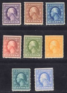 MOMEN: US STAMPS #333-340 MINT OG NH LOT #79284