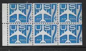US#C51a 7c Jet Airliner Booklet pane of 6 (MNH) CV$7.00