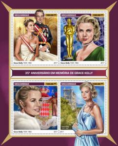 MOZAMBIQUE 2017 SHEET GRACE KELLY CINEMA ACTRESSES