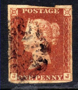 GB 1840 – 41 QV 1d Red Small Crown Imperf ( J & J )  ( E488 )