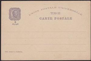 PORTUGAL TIMOR 1898 400th Annin 3 avos postcard unused......................6718