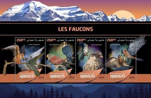 [250 20]- YEAR 2016 - DJIBOUTI  - HAWKS    4V   complet set  MNH/**