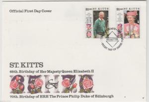 ST KITTS   65th Birthday of Queen Elizabeth II  1991   FDC