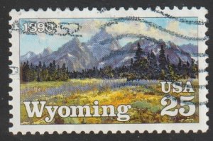 SC# 2444 - (25c) - Wyoming Statehood, used single