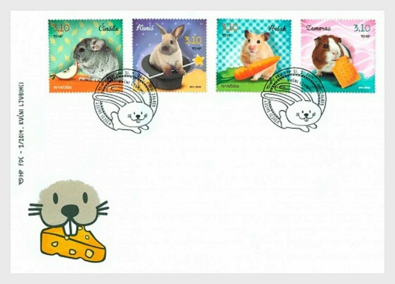 2015   CROATIA  -  SG.  N/A -  CHILDRENS WORLD  - PET RODENTS  - FIRST DAY COVER