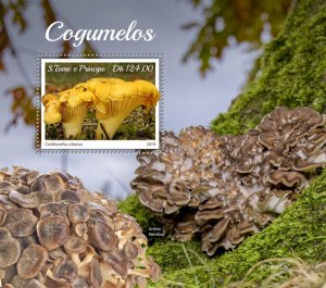 Sao Tome & Principe 2019 MNH Mushrooms Stamps Cantharellus Fungi Nature 1v S/S