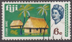 Fiji 265  Fijian Bures, Huts, Houses, Palm Trees 1969