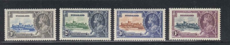 NYASALAND # 47-50 VF-MNH KGV SILIVER JUBILEES