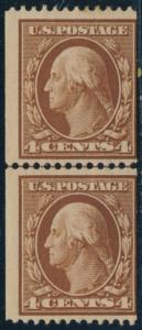 #350 F-VF OG NH; TINY PAPER ADHESION LINE PAIR CV $2,575.00 HV6377