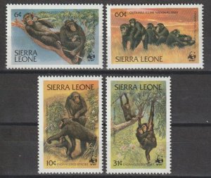 SIERRA LEONE 1983 WWF SG 745/48 MNH Cat £12