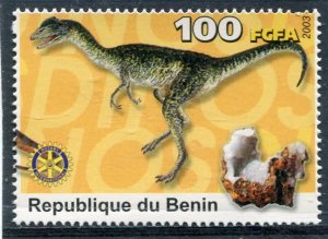 Benin 2003 DINOSAUR Rotary Emblem Stamp Perforated Mint (NH)