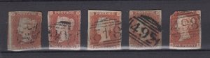 GB 1841 1d Red Imperf Collection Of 5 Fine Used BP6067