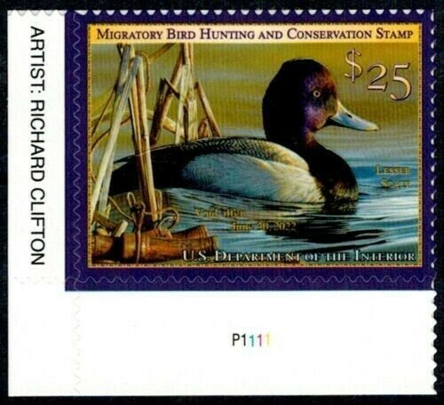 Mac's #RW88 2021 - US Federal Duck Stamp PLATE SINGLE Mint OGNH Richard Clifton 