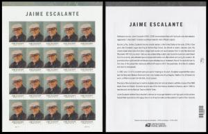 US 5100 Jaime Escalante forever sheet (20 stamps) MNH 2016