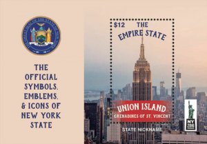 Union Island 2016 - Symbols of New York, Empire State Building - S/S - MNH