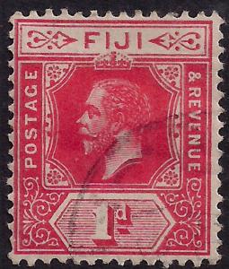 Fiji 1912 - 23 KGV 1d Carmine used SG 127 ( J1243 )