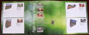 Poland 2013, Spiders protected in Poland - folder, 4 mnh + 4 FDC