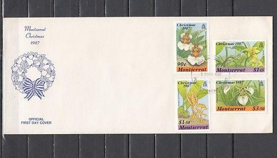 Montserrat, Scott cat. 658-661. Christmas issue. Orchids. First Day Cover. ^