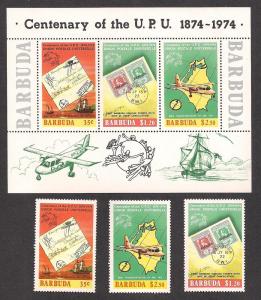 BARBUDA SC# 167-9, 169a F-VF OG 1974