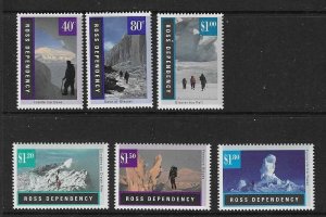 ROSS DEPENDENCY SG38/43 1996 ANTARCTIC LANDSCAPES MNH