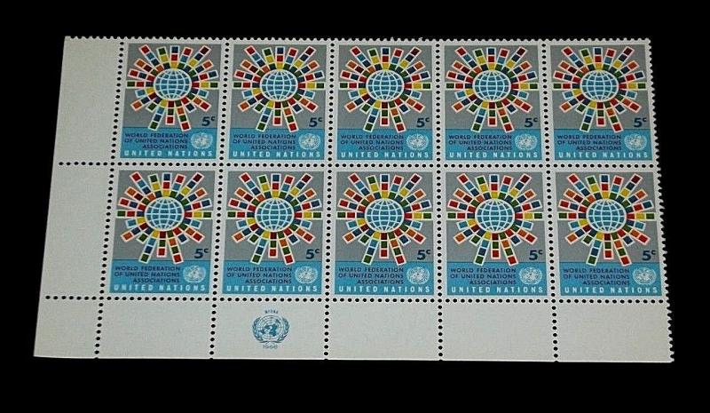 U.N. 1966,NEW YORK #154, U.N. MEMBERS ISSUE, MNH, INSC. BLK/10, NICE! LQQK!