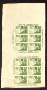 United States Postage Stamp, #769 Mint NH Block 12, 1935 Yosemite (BC)