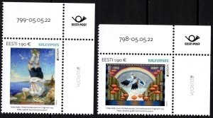 ESTONIA 2022-11 EUROPA: Stories and Myths. Kalevipoeg. ART. CORNER, MNH