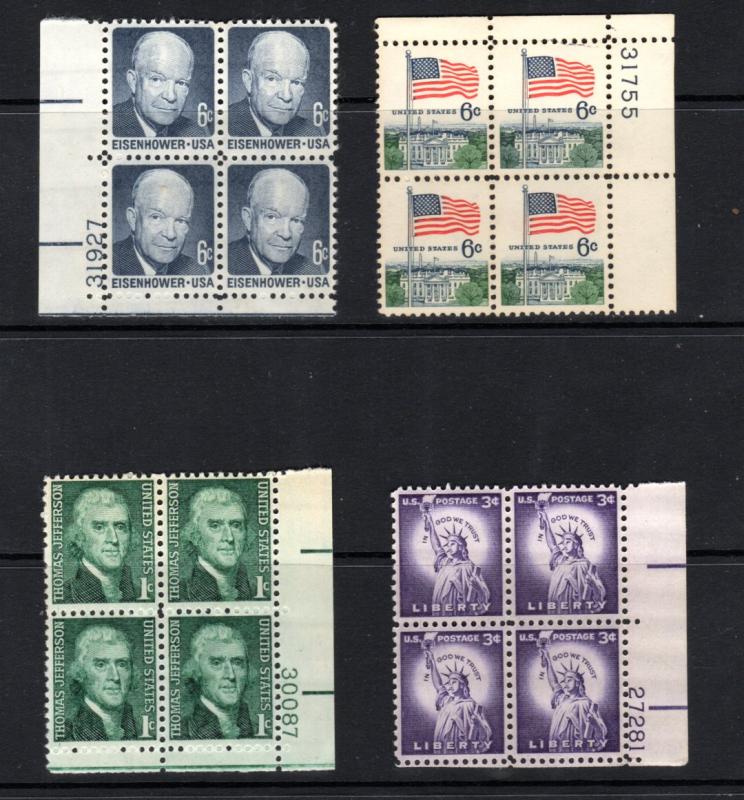 USA..4 Plate Blocks..mnh