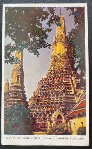 1958 Bangkok Thailand Picture Postcard Airmail cover To New York USA