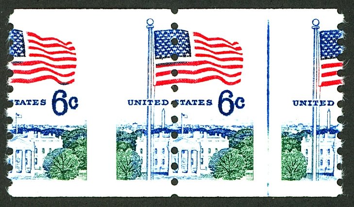 U.S. #1338 MINT MISPERF PAIR OG NH