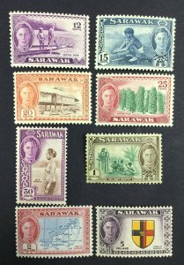 MOMEN: SARAWAK SG #178-185 1950 MINT OG NH £130+ LOT #62149