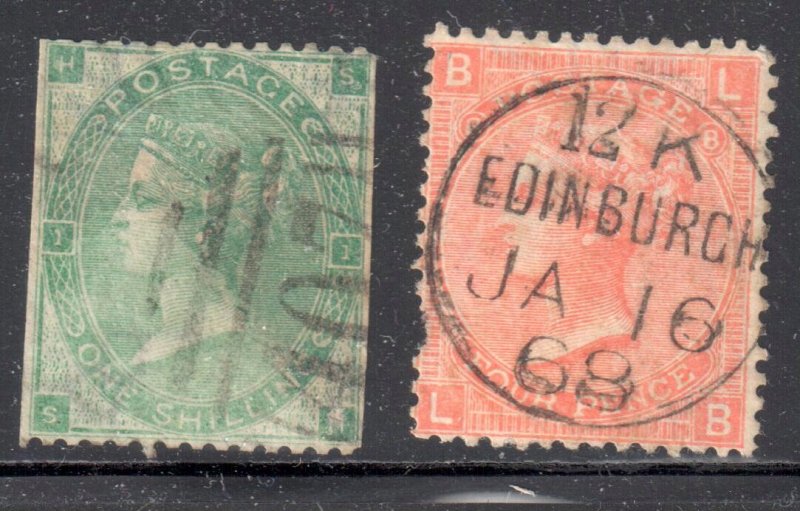 Great Brittain #42-43 Used --  C$332,50 - Special cancel