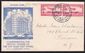 NEW ZEALAND 1937 New Dunedin PO commem cover and cancel....................B2770