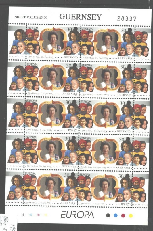 GUERNSEY,1996,EUROPA#564-565,MNH;2 SHEETS =$4.00 ; 1 SET=$0.60;