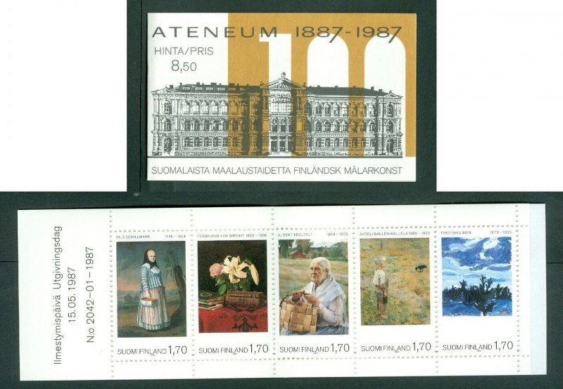 Finland. 1987 Booklet MNH National  Art, Painting Museum.  Sc# 758