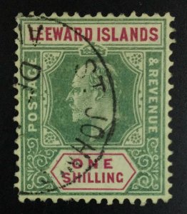 MOMEN: LEEWARD ISLANDS SG #35 1908 USED £140 LOT #62231